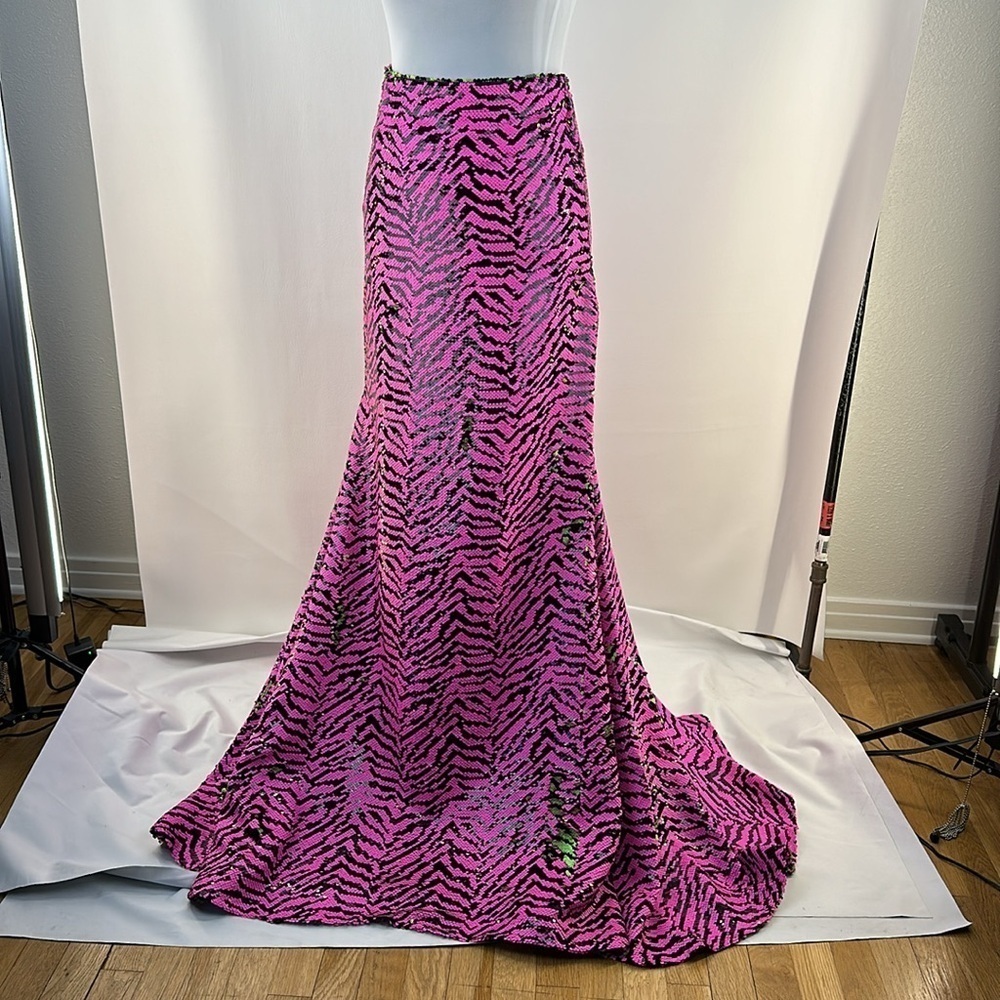 Alyce Paris Neon Sequins Mermaid Maxi Skirt, 2 - Picture 2 of 10